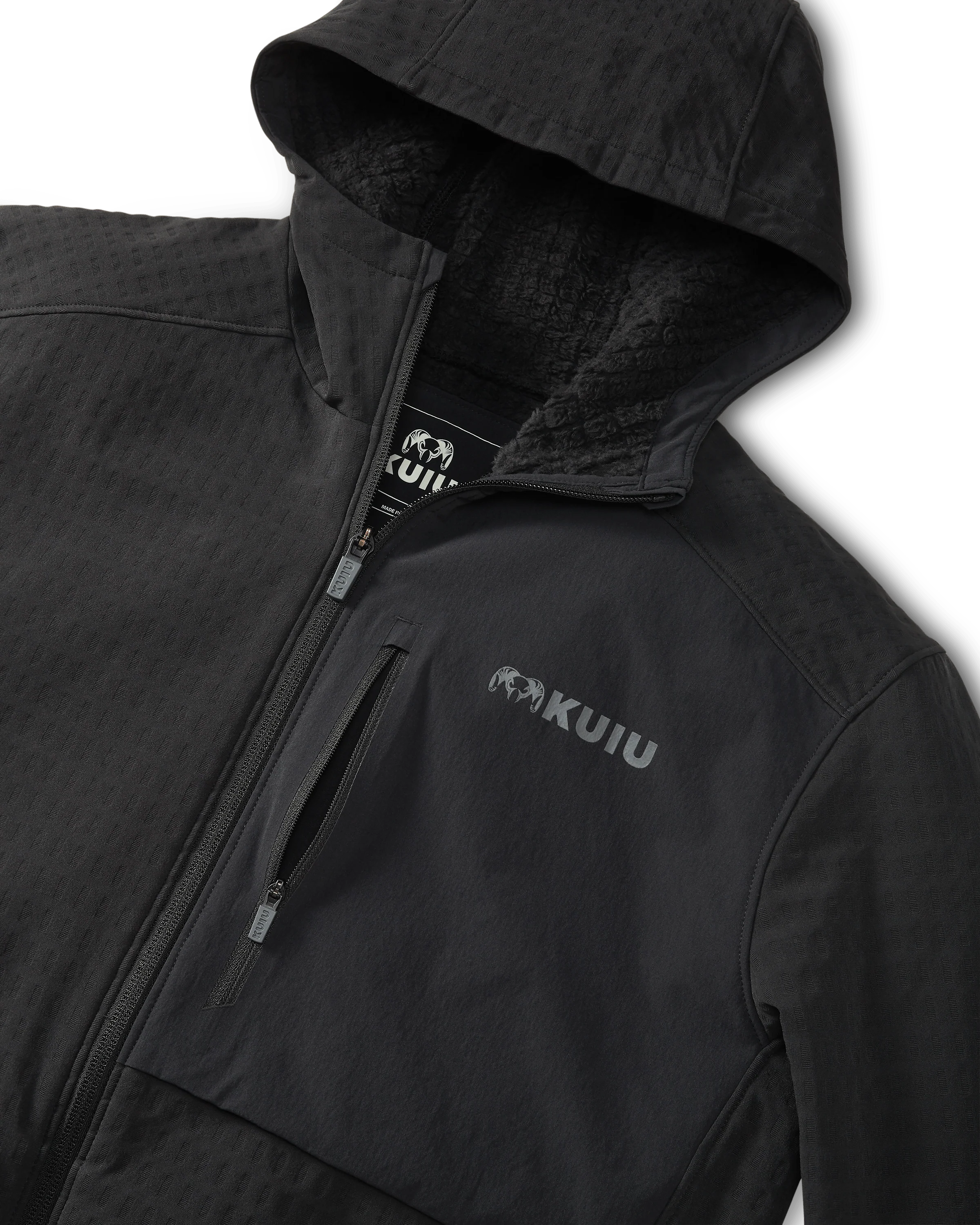 Blockfield Fleece Hoodie | Black - Image 3