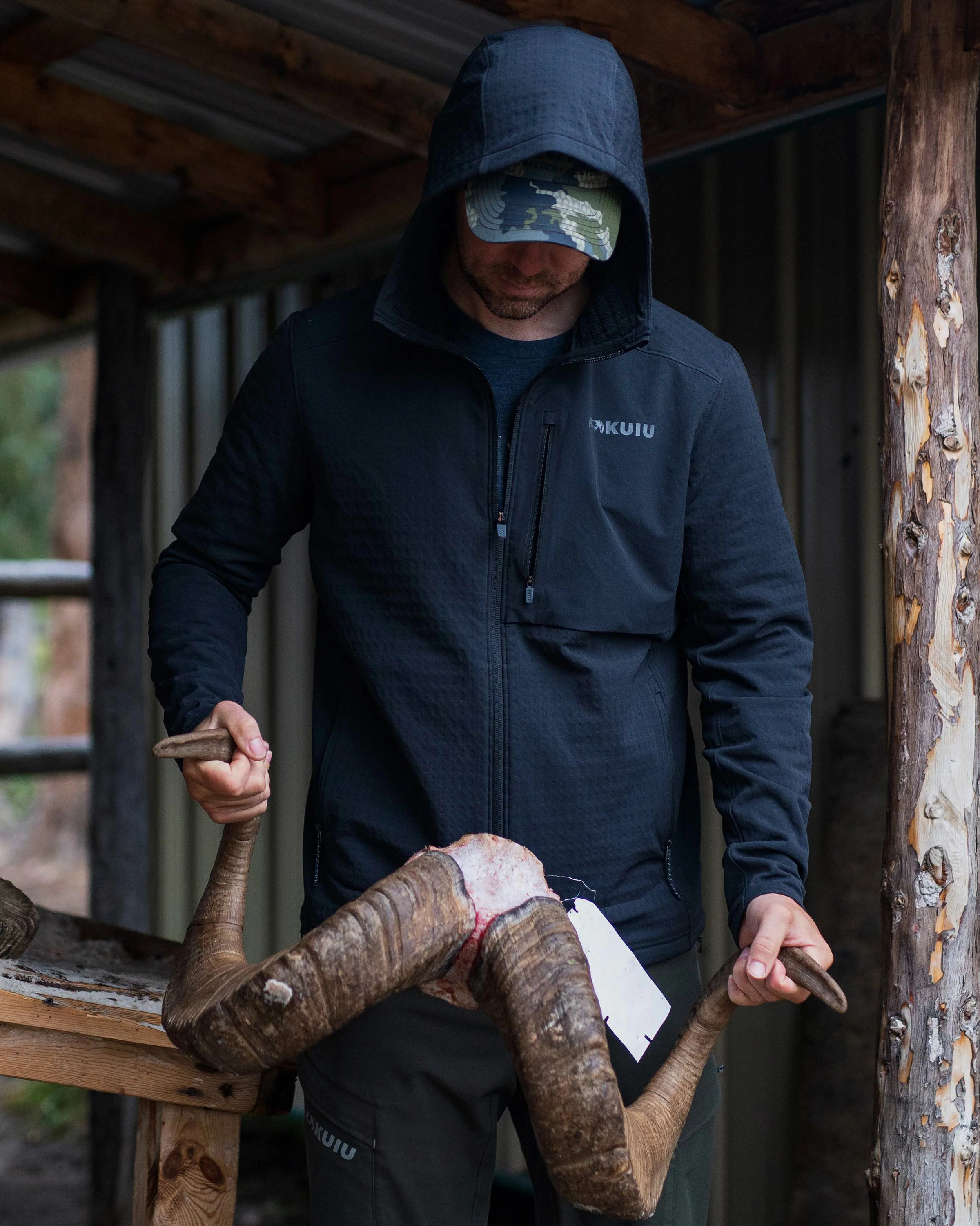 Blockfield Fleece Hoodie | Black - Image 6