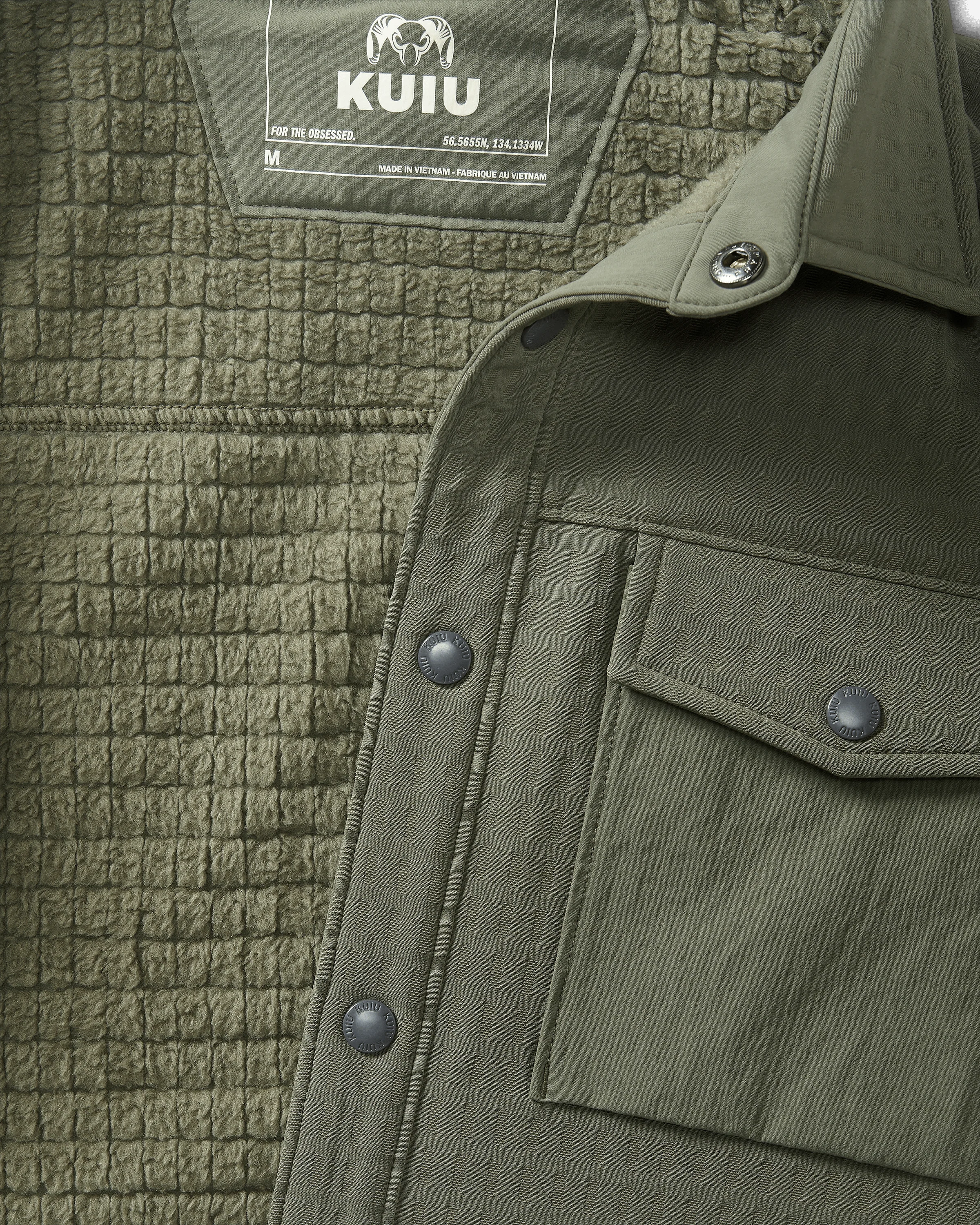 Blockfield Fleece Shirt Jacket | Dark Sage - Image 4