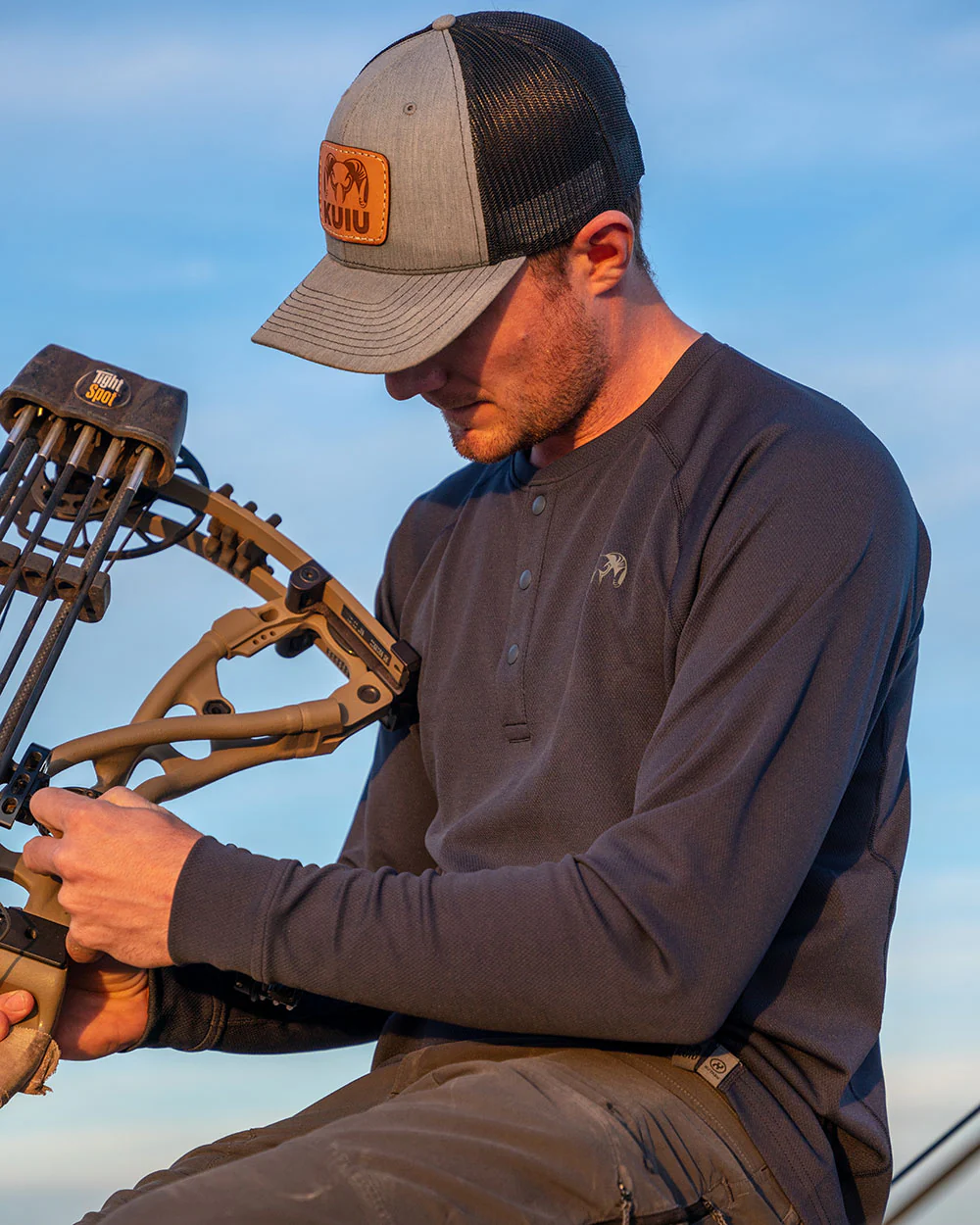 PRO Merino 200 Henley | Steel Blue - Image 3