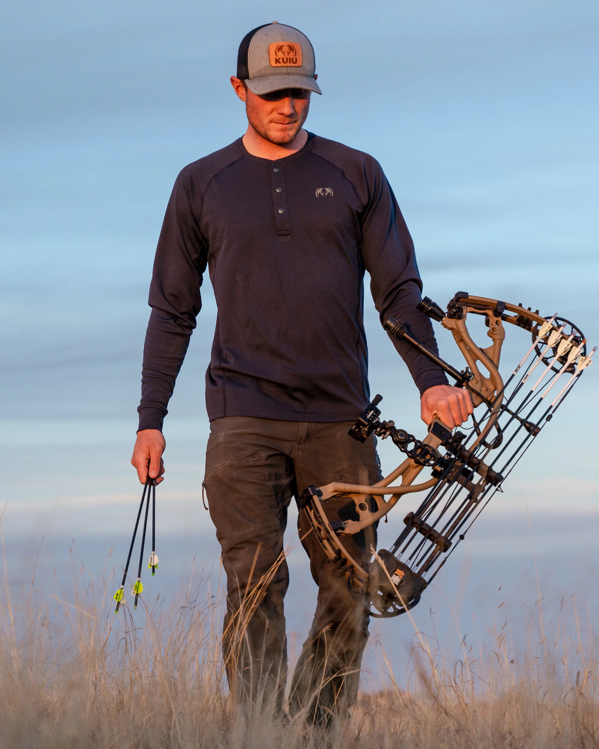 PRO Merino 200 Henley | Steel Blue - Image 5