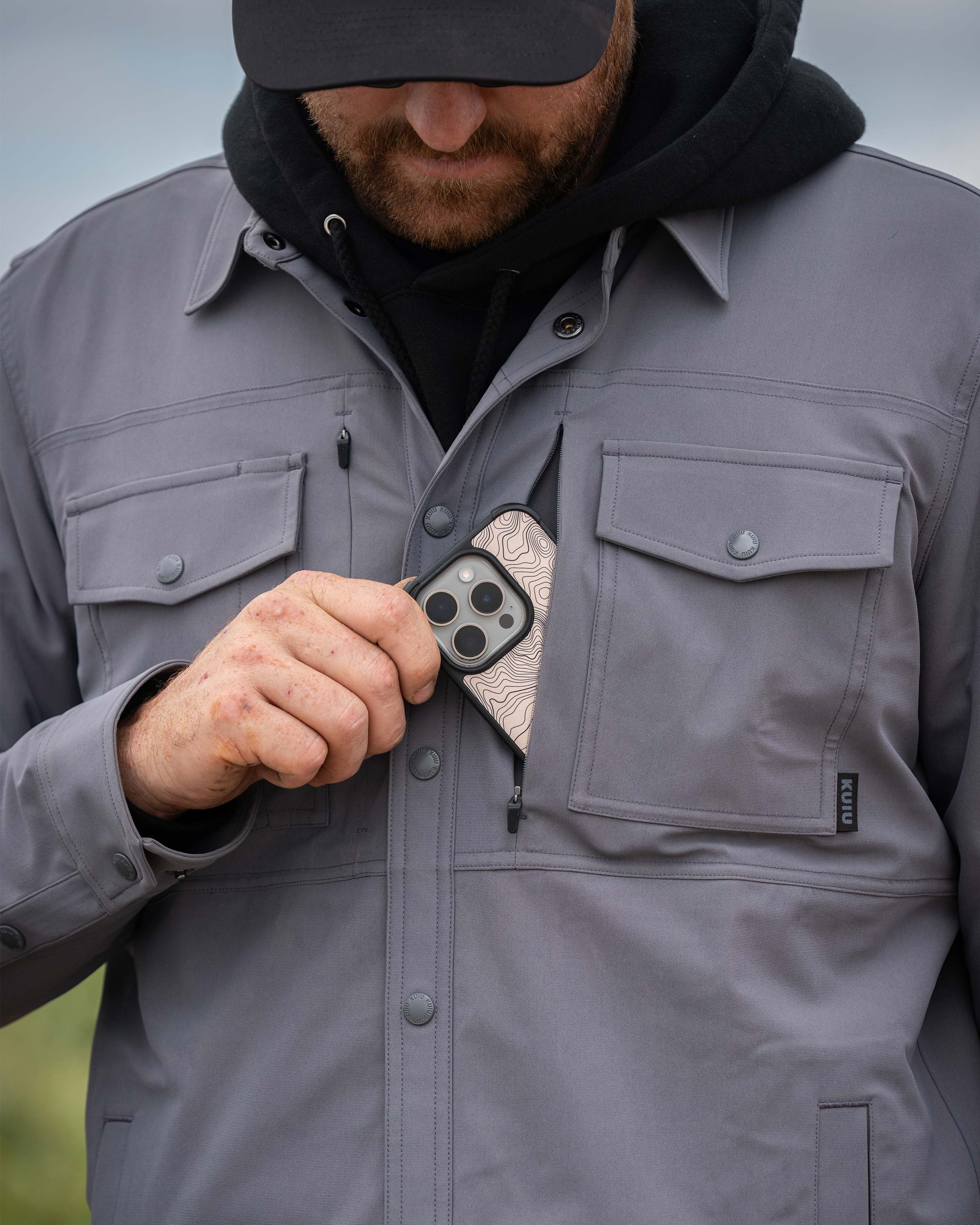 Tour Shirt Jacket | Steel Blue - Image 7